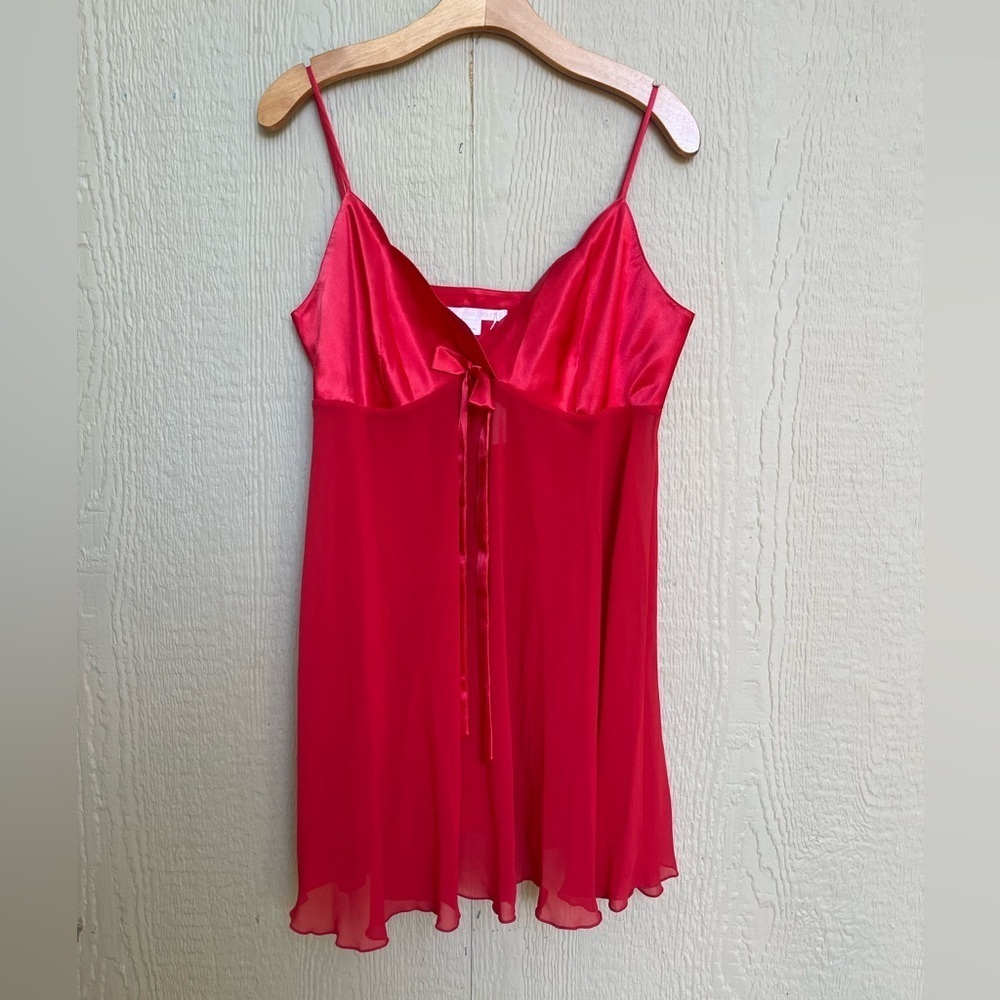 Vintage Victoria’s Secret red slip dress